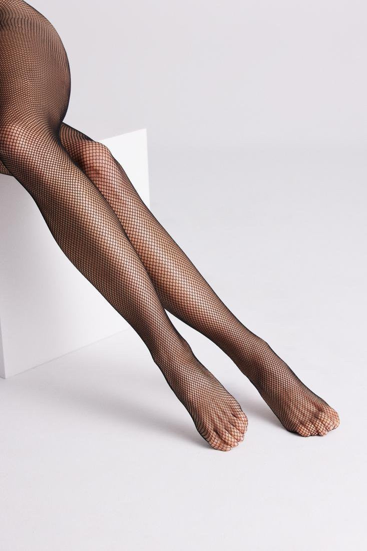 Micro fishnet tights