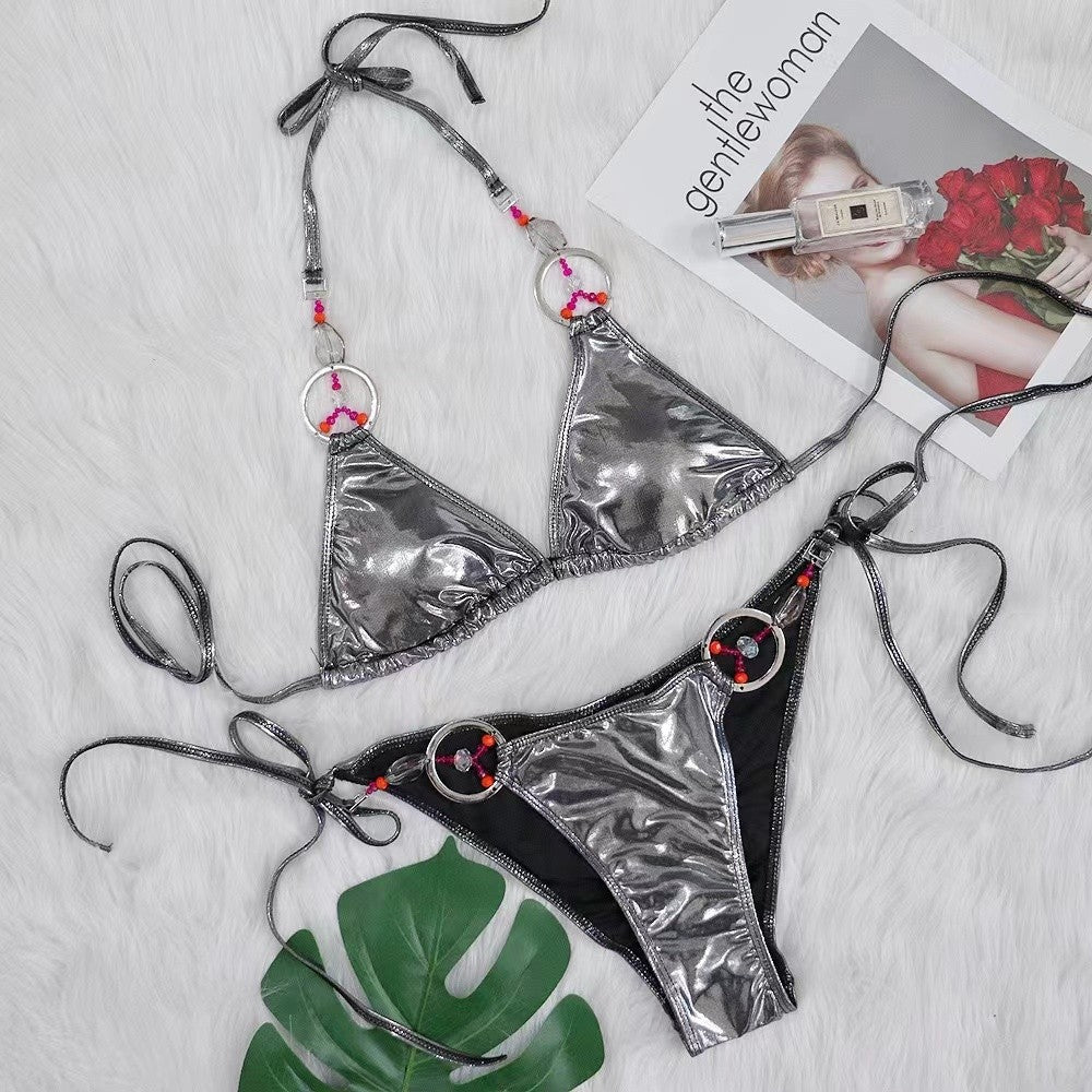 Bañador bikini plata