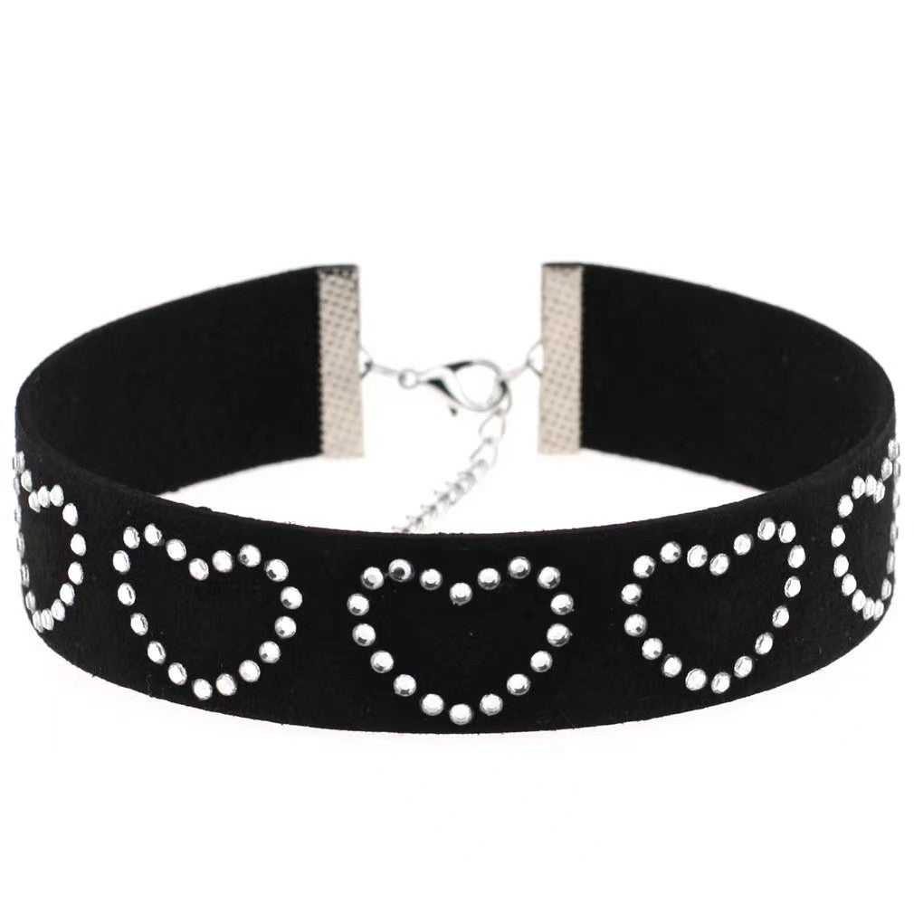 Collar de corazones diamantes  U9-2