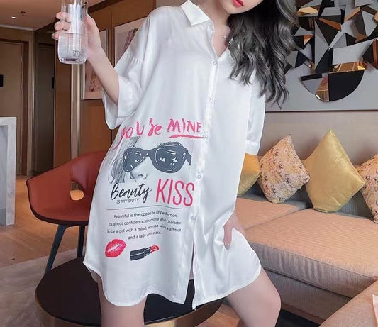 Camisa de seda "Kiss"