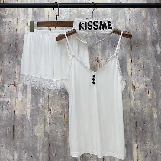 Pijama de Modal con mascarilla "Kiss Me"