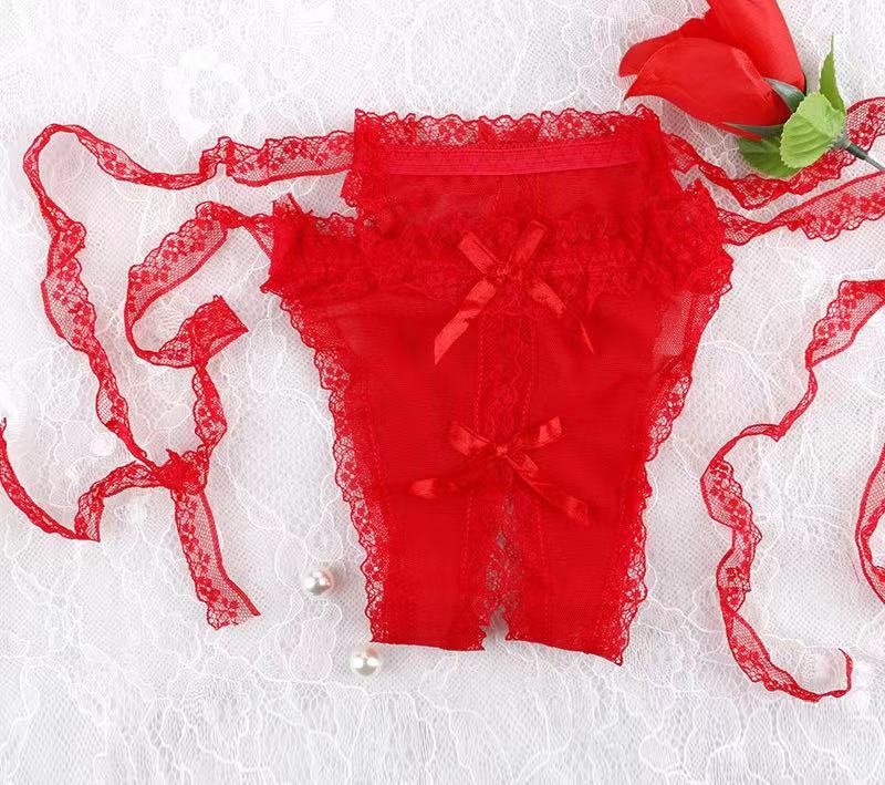 Bragas Rojas con Lazos y Detalles Sensuales: Seducción y Estilo en Uno