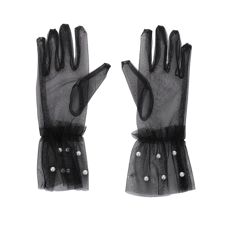 Guantes con perlas