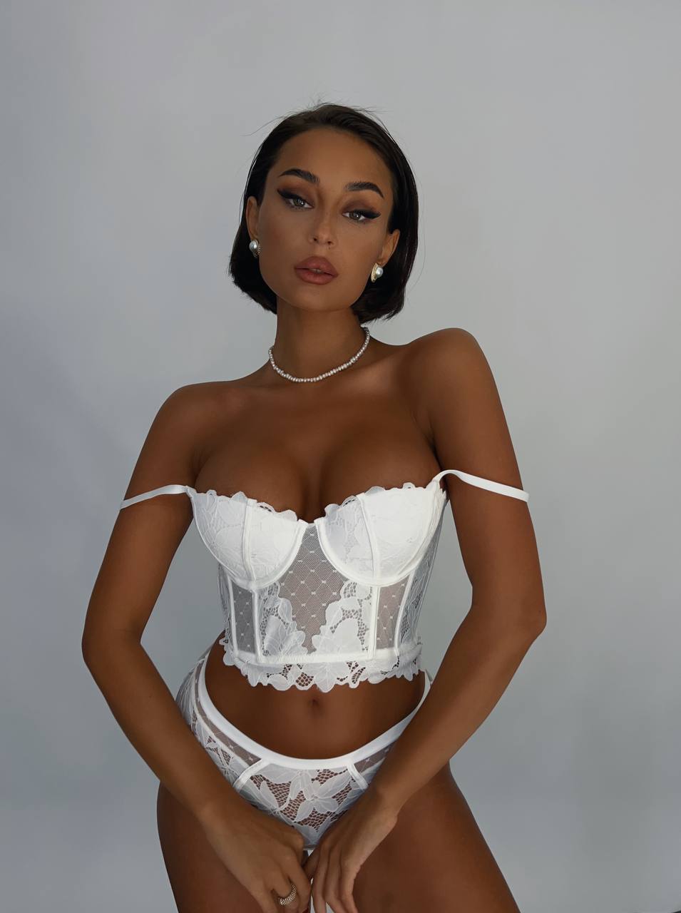 Conjunto de bustier y las bragas sexy